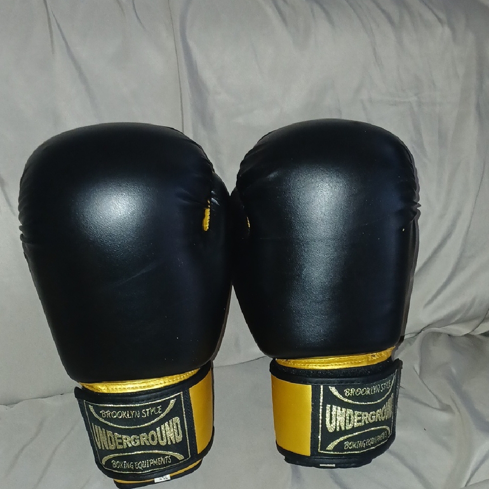 Underground Black and Gold Boxing Gloves